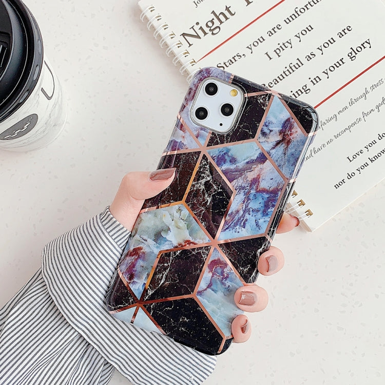 For iPhone 11 Pro Max   Plating Colorful Geometric Pattern Mosaic Marble TPU Mobile Phone Case, For iPhone 11 Pro Max