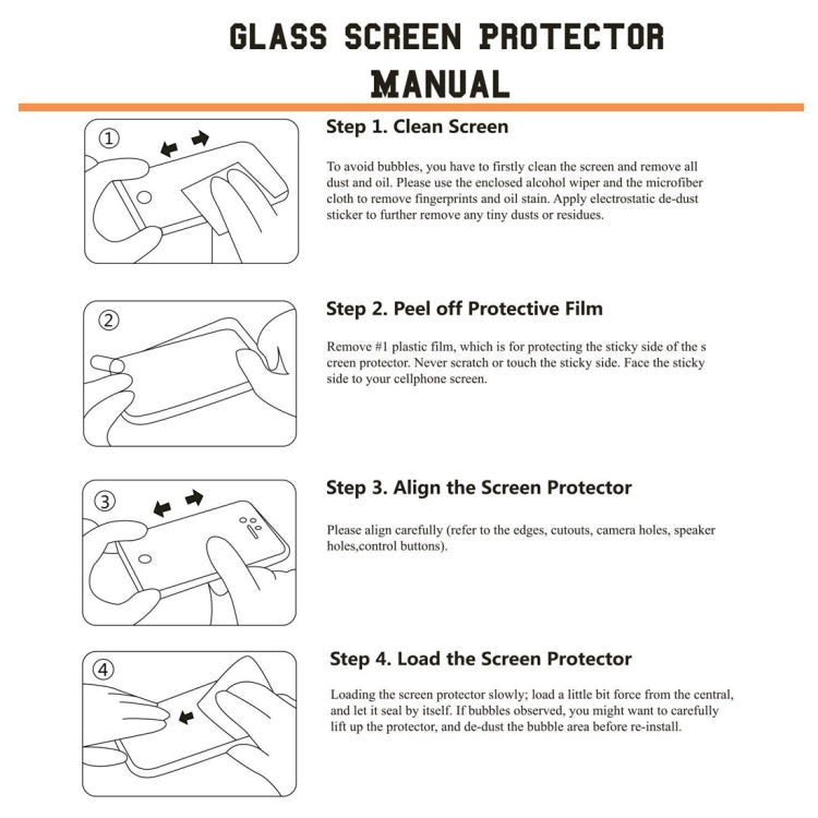 Lot de 10 films de protection en verre trempé ENKAY Hat-prince 0,26 mm 9H 2,5D à bords incurvés
