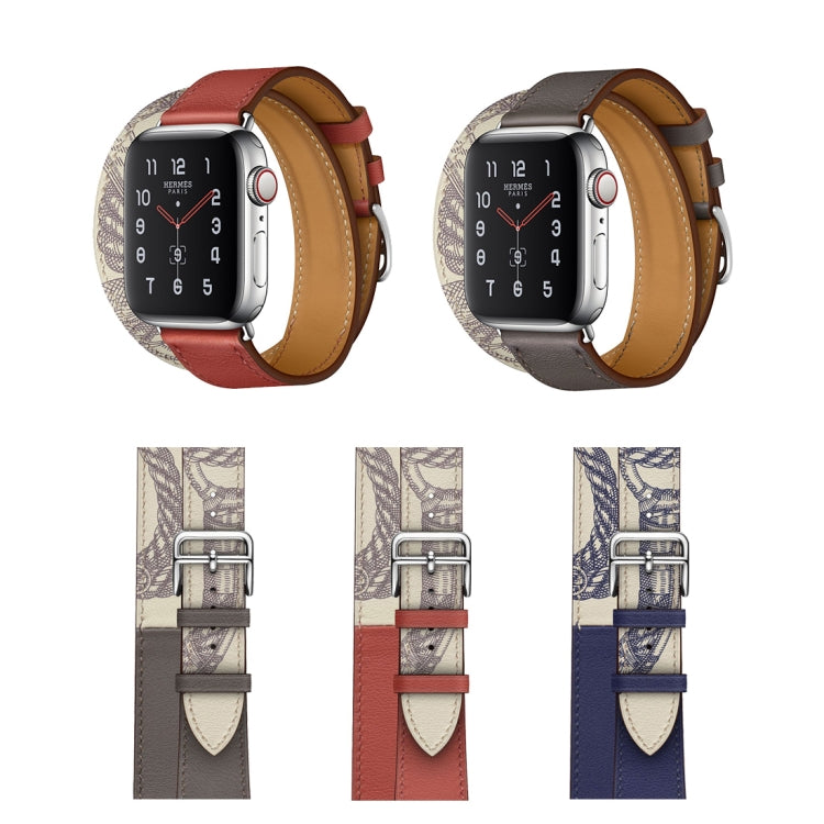 For Apple Watch 3 / 2 / 1 Generation 42mm Universal Silk Screen Printing Double-loop Watchband