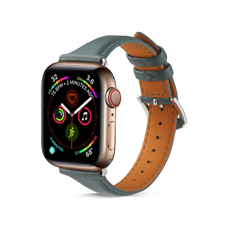 For Apple Watch 3 / 2 / 1 Generations  38mm Universal Thin Leather Strap