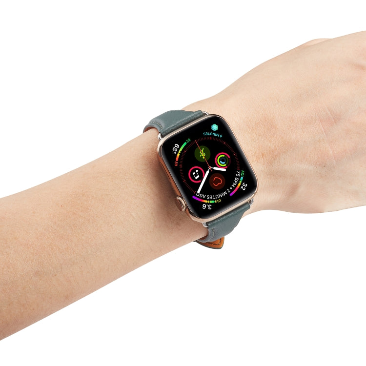 For Apple Watch 3 / 2 / 1 Generations  38mm Universal Thin Leather Strap