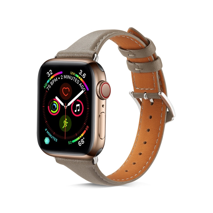 For Apple Watch 3 / 2 / 1 Generations  38mm Universal Thin Leather Strap