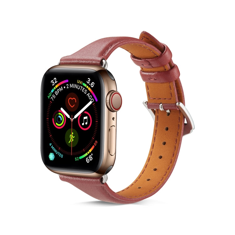For Apple Watch 3 / 2 / 1 Generations  38mm Universal Thin Leather Strap