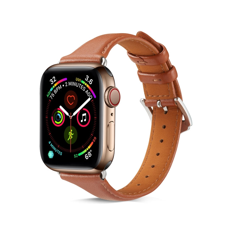For Apple Watch 3 / 2 / 1 Generations  38mm Universal Thin Leather Strap