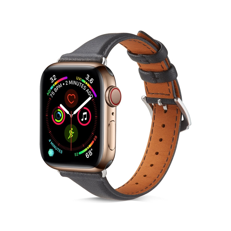 For Apple Watch 3 / 2 / 1 Generations  38mm Universal Thin Leather Strap