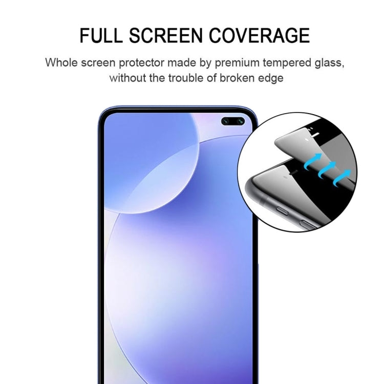 10PCS For Xiaomi Redmi K30  mocolo 0.33mm 9H 2.5D Full Glue Tempered Glass Film
