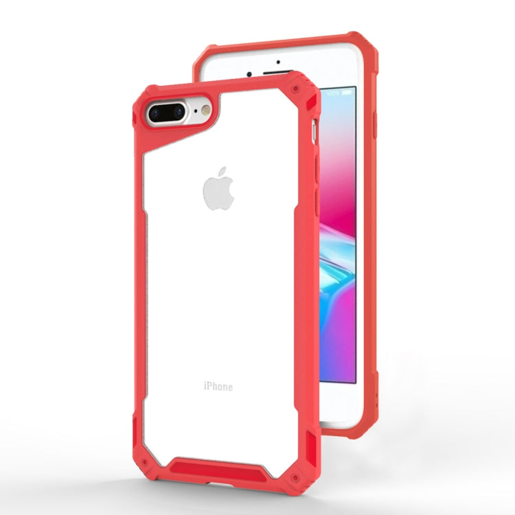 For iPhone 8 Plus & 7 Plus Transparent PC + TPU Full Coverage Shockproof Protective Case, For iPhone 8 Plus