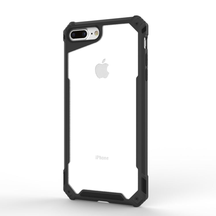 For iPhone 8 Plus & 7 Plus Transparent PC + TPU Full Coverage Shockproof Protective Case, For iPhone 8 Plus