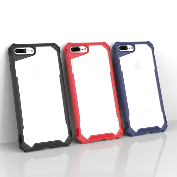 For iPhone 8 Plus & 7 Plus Transparent PC + TPU Full Coverage Shockproof Protective Case, For iPhone 8 Plus