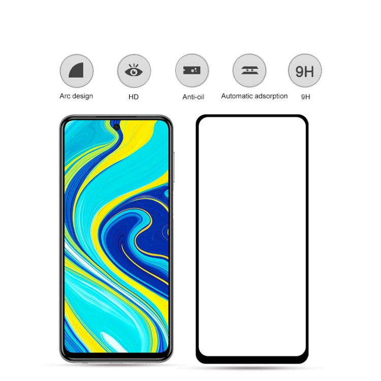 For Xiaomi Redmi Note 9 Pro / 9 Pro Max 2pcs mocolo 0.33mm 9H 2.5D Full Glue Tempered Glass Film