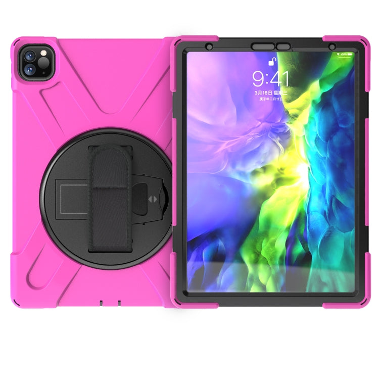 For iPad Pro 11 inch 2020  360 Degree Rotation PC + Silicone Protective Case with Holder & Hand-strap, For iPad Pro 11 (2020)