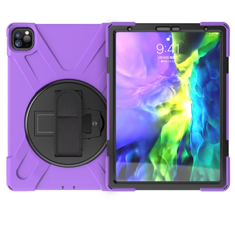 For iPad Pro 11 inch 2020  360 Degree Rotation PC + Silicone Protective Case with Holder & Hand-strap, For iPad Pro 11 (2020)