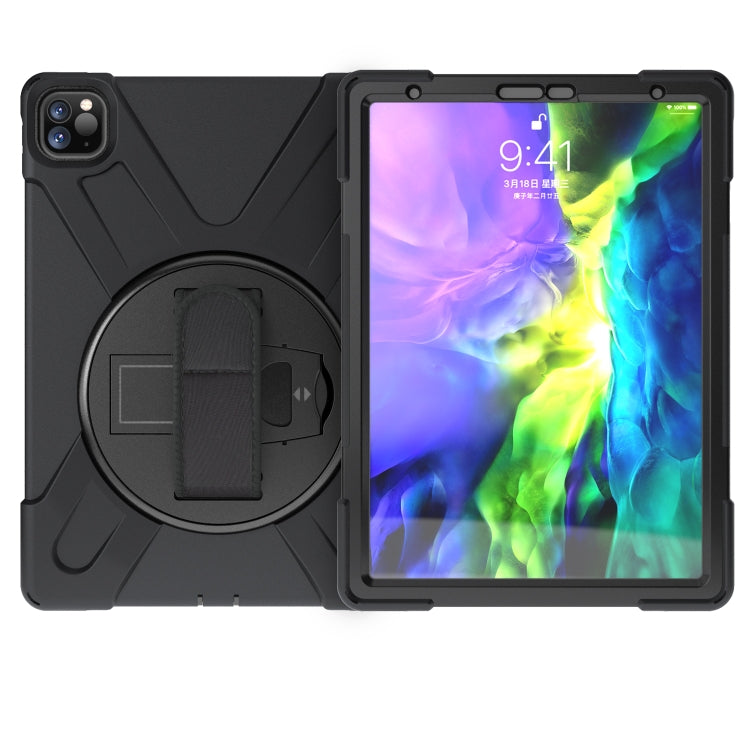 For iPad Pro 11 inch 2020  360 Degree Rotation PC + Silicone Protective Case with Holder & Hand-strap, For iPad Pro 11 (2020)