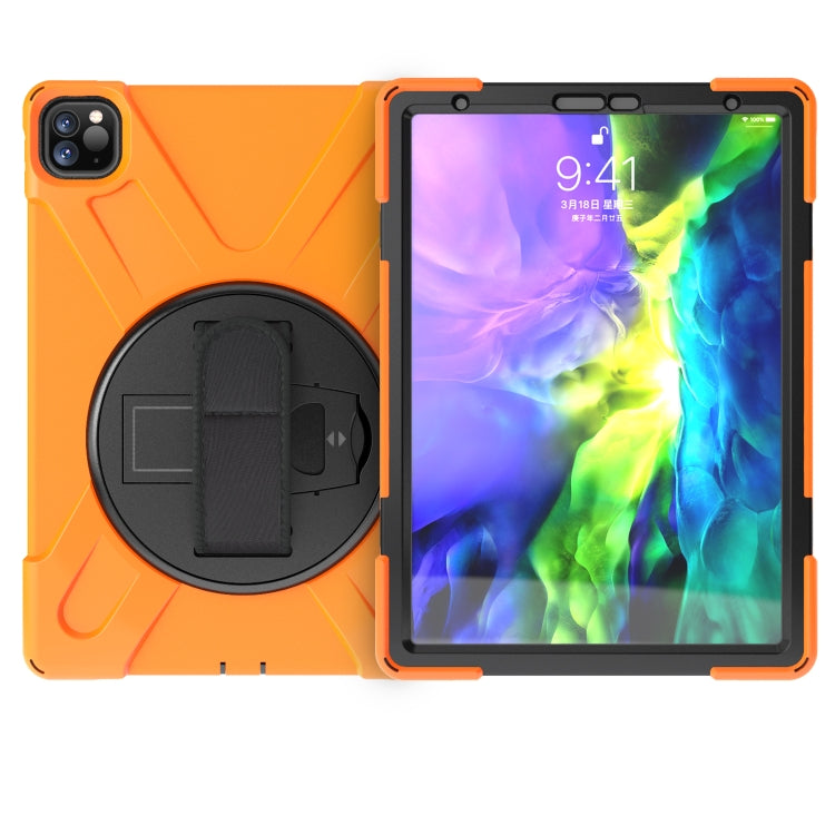 For iPad Pro 11 inch 2020  360 Degree Rotation PC + Silicone Protective Case with Holder & Hand-strap, For iPad Pro 11 (2020)