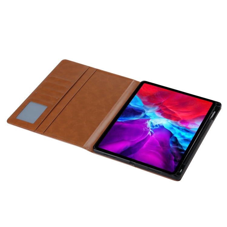 For iPad Pro 12.9 (2020) Knead Skin Texture Horizontal Flip Leather Case , with Photo Frame & Holder & Card Slots & Wallet