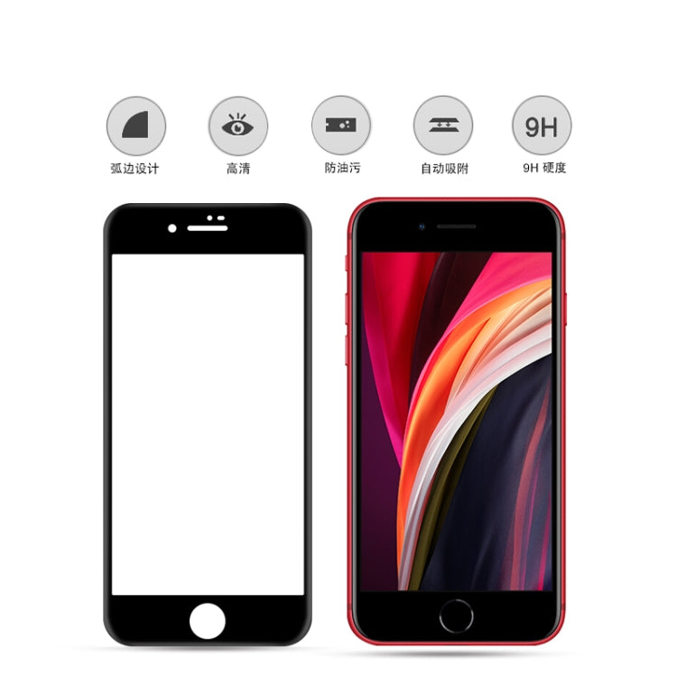 For iPhone SE 2020 mocolo 0.33mm 9H 3D Full Glue Curved Full Screen Tempered Glass Film