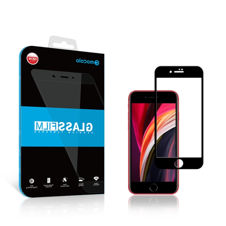 For iPhone SE 2020 mocolo 0.33mm 9H 2.5D Full Glue Tempered Glass Film, 1pcs