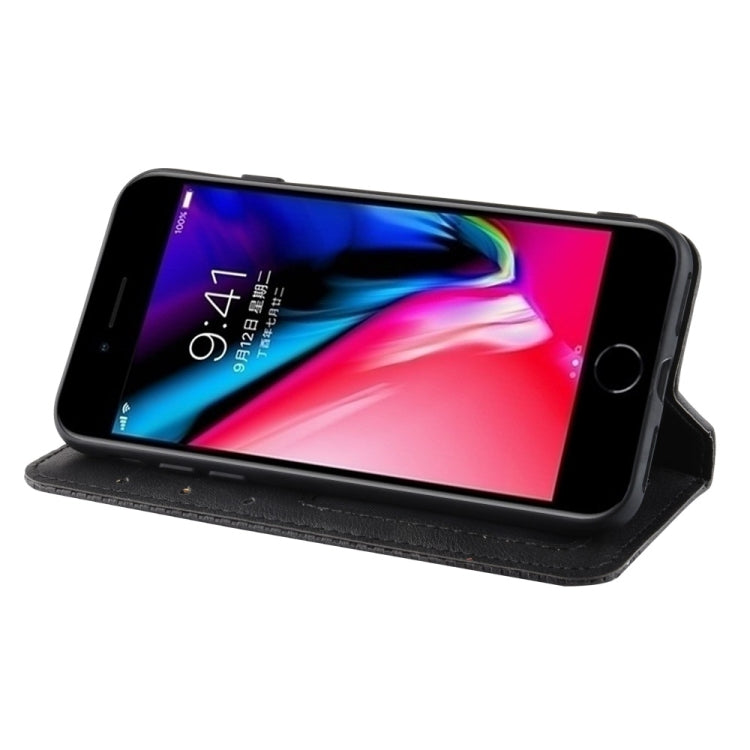 For iPhone SE (2020) Magnetic Buckle Retro Crazy Horse Texture Horizontal Flip Leather Case  , with Holder & Card Slots & Photo Frame, For iPhone SE 2022 / SE 2020