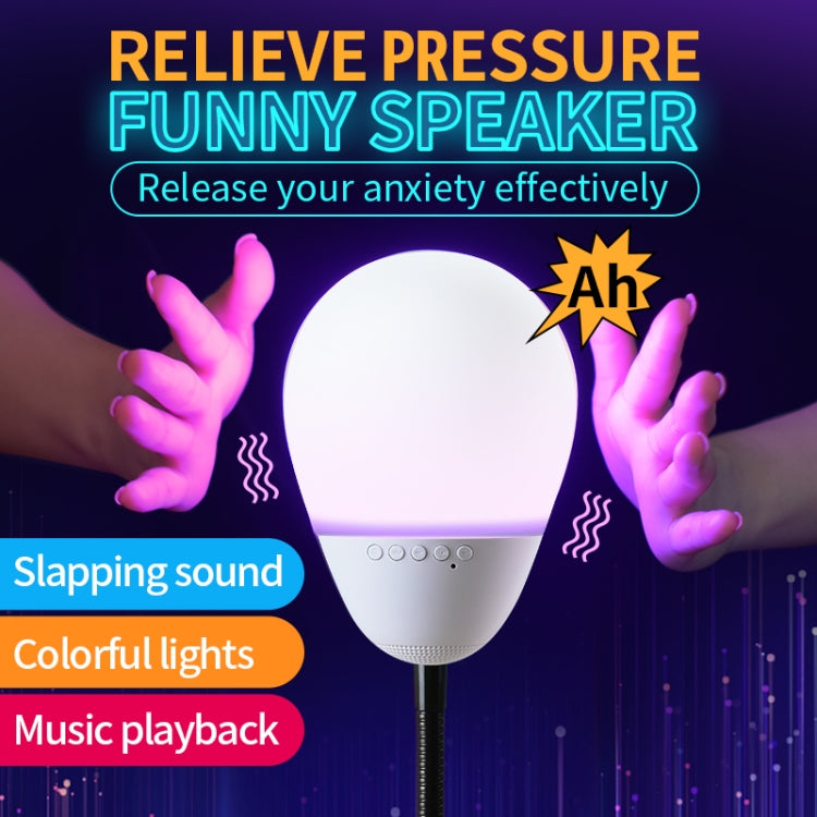 Enceinte Bluetooth amusante T6, anti-stress, lumières colorées, barre de son, support en caoutchouc, carte TF