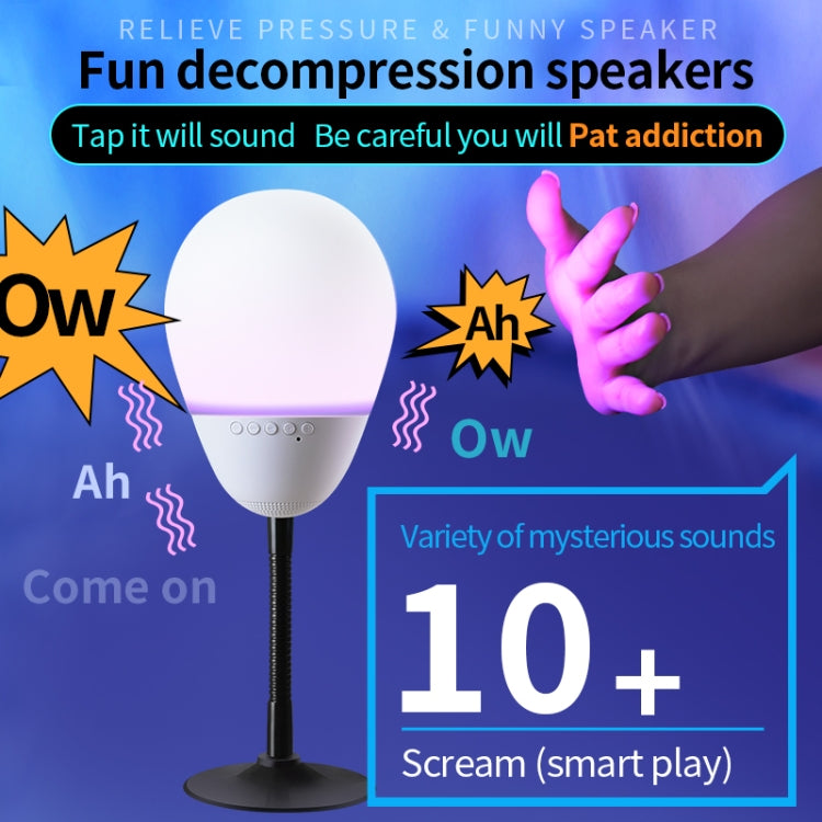 Enceinte Bluetooth amusante T6, anti-stress, lumières colorées, barre de son, support en caoutchouc, carte TF