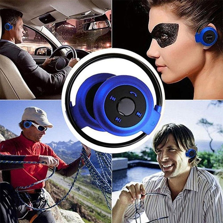 NVAHVA MP3 Player Bluetooth Headphone, Wireless Sport Headset MP3 Player With FM Radio, Stereo Earphone TF Card MP3 Max to 32GB, mini-503 Blue, mini-503 Gold, mini-503 Black