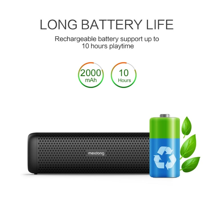 meidong MD-6110 Portable wireless Bluetooth Speaker Stereo 15W TF Music Subwoofer Metal Speakers for Outdoor