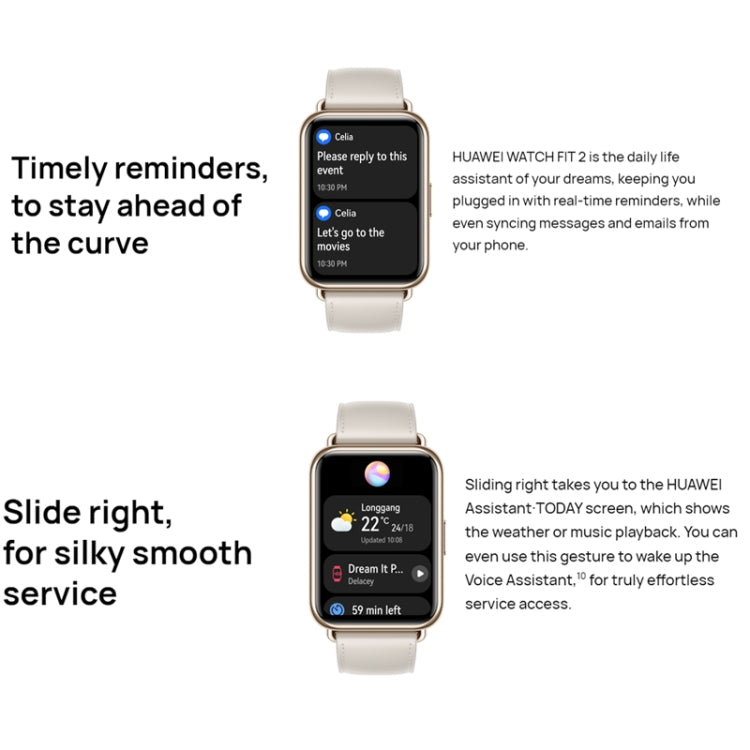 Original Huawei WATCH FIT 2 Smart Sports Watch, Black, White