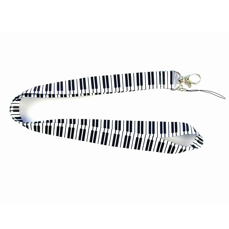 10 PCS Neck Lanyard for Label / ID / Badge / Mobile Phones, Size: 50 x 2cm, Note, Piano