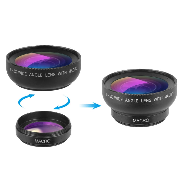 0.45X Ultra Wide Macro Combination Phone Lens with Clip