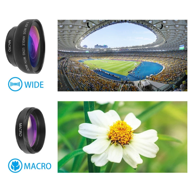 0.45X Ultra Wide Macro Combination Phone Lens with Clip