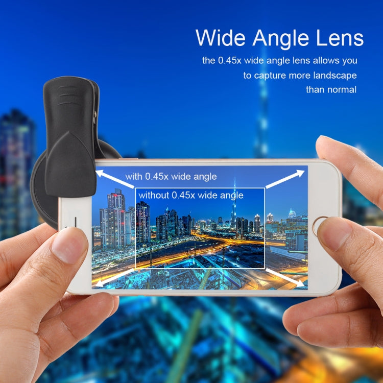 0.45X Ultra Wide Macro Combination Phone Lens with Clip