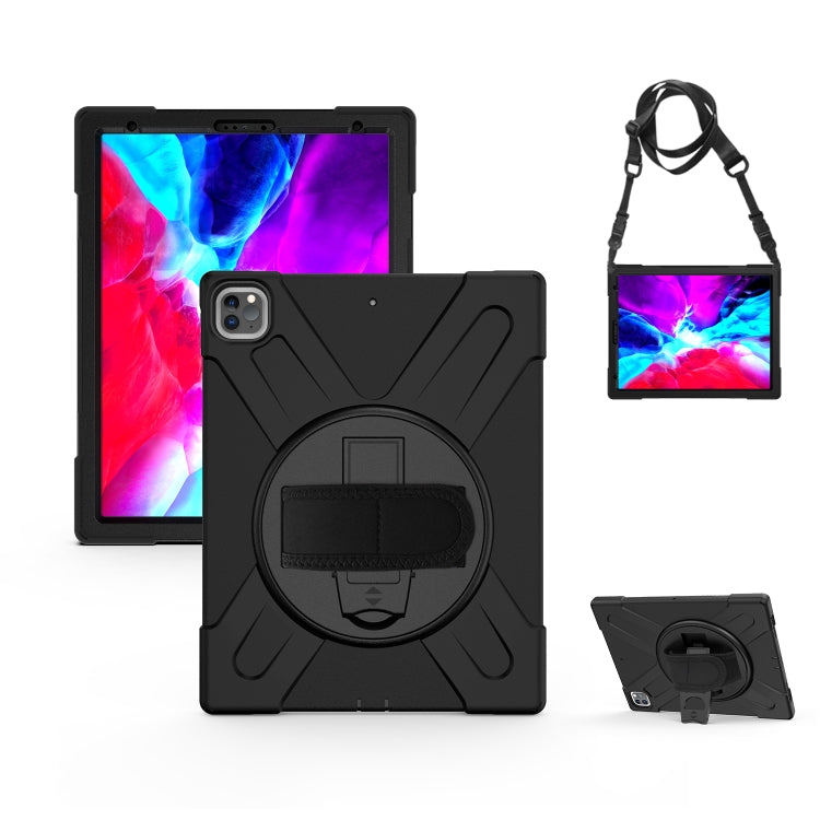 360 Degree Rotation Silicone Protective Cover with Holder and Hand Strap and Long Strap, for iPad 9.7 (2017) & (2018), for iPad Pro 9.7, for iPad 6 / iPad Air 2, for iPad 5 / iPad Air, for iPad 2 / 3 / 4, for iPad mini 1 / 2 / 3, for iPad mini 4�������...