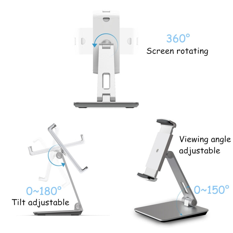 AP-7X Universal Aluminum Stand Desk Mount Holder for 4.7-9.7 inch Phone & Tablet PC