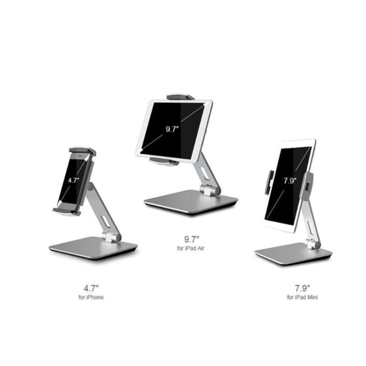 AP-7X Universal Aluminum Stand Desk Mount Holder for 4.7-9.7 inch Phone & Tablet PC