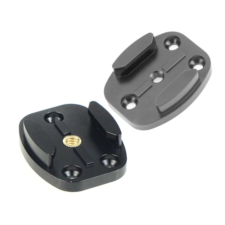 4 Holes Aluminum Quick Release Tripod Mount Base For Sports Camera, Black, Black Embedded Nut