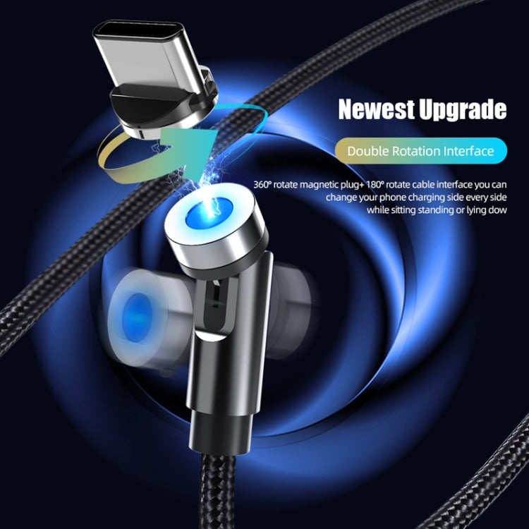CC56 Dust Plug Rotating Magnetic Wire, Cbale Length: 2m, 2m Android Head, 2m Micro USB, 2m Type-C Head, 2m 8Pin Head, 2m Line+Three Heads, 2m + 8Pin + Type-C/USB-C + Micro USB, 2m Line