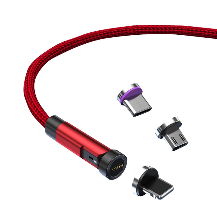 Câble de données magnétique rotatif à 540 degrés CC57 pour charge rapide, 1 m + 8 broches + Type-C/USB-C + Micro USB + rouge, 1 m + Type-C/USB-C + Micro USB + noir, 2 m + Type-C/USB-C + Micro USB + rouge, 2 m + Type-C/USB-C + Micro USB + noir