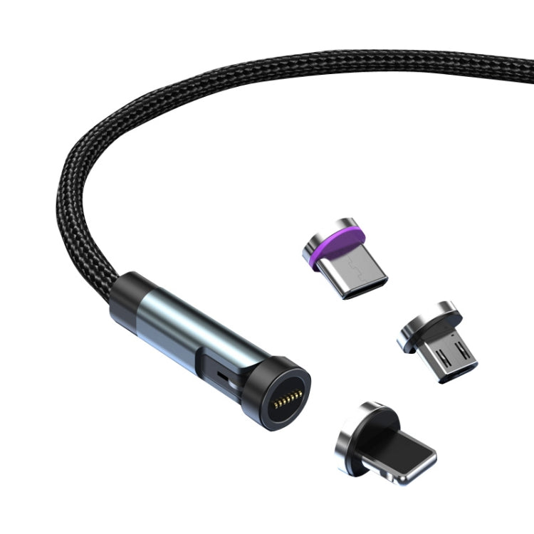 Câble de données magnétique rotatif à 540 degrés CC57 pour charge rapide, 1 m + 8 broches + Type-C/USB-C + Micro USB + rouge, 1 m + Type-C/USB-C + Micro USB + noir, 2 m + Type-C/USB-C + Micro USB + rouge, 2 m + Type-C/USB-C + Micro USB + noir