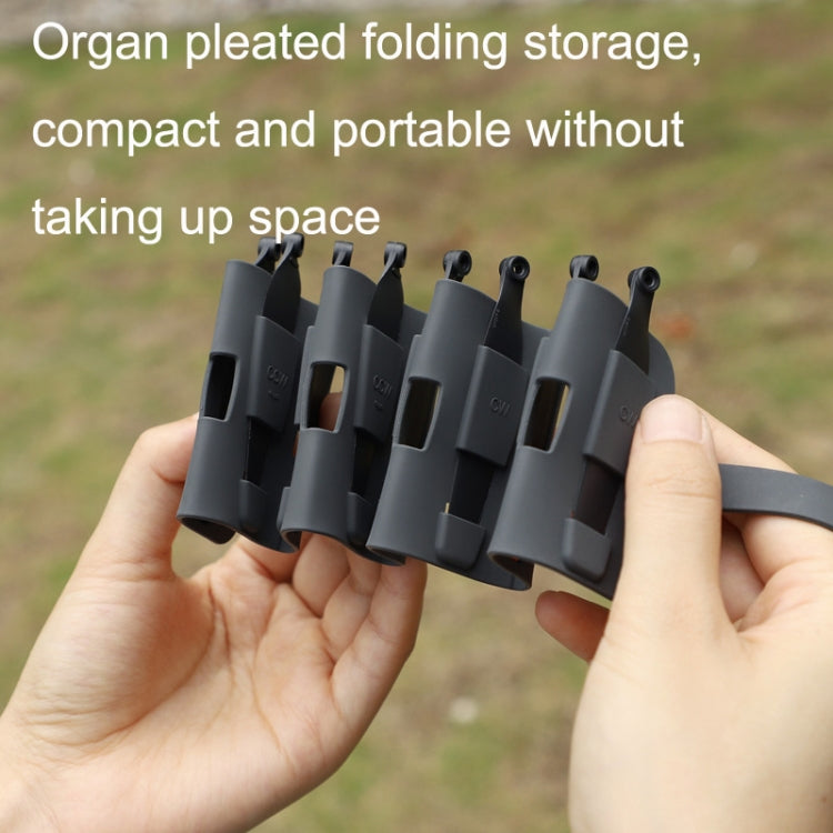 Sunnylife MM3-SN443 For Mini 3 Pro Propeller Blades + Silicone Folding Storage Bag, Tricolor+Gray Bag, Tricolor+Brown Bag