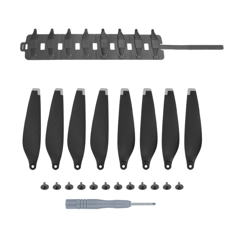 Sunnylife MM3-SN443 For Mini 3 Pro Propeller Blades + Silicone Folding Storage Bag, Orange Tip+Gray Bag, Orange Tip+Brown Bag, Silver Tip+Gray Bag, Silver Tip+Brown Bag