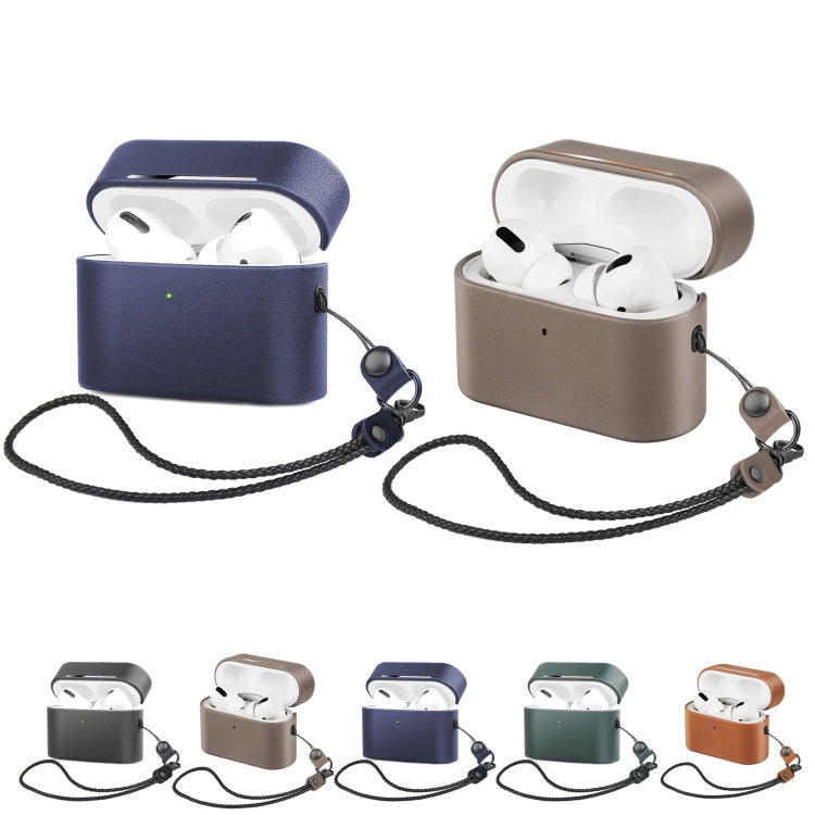 Wireless Earphone Protective Shell Leather Case Split Storage Box, For Airpods Pro