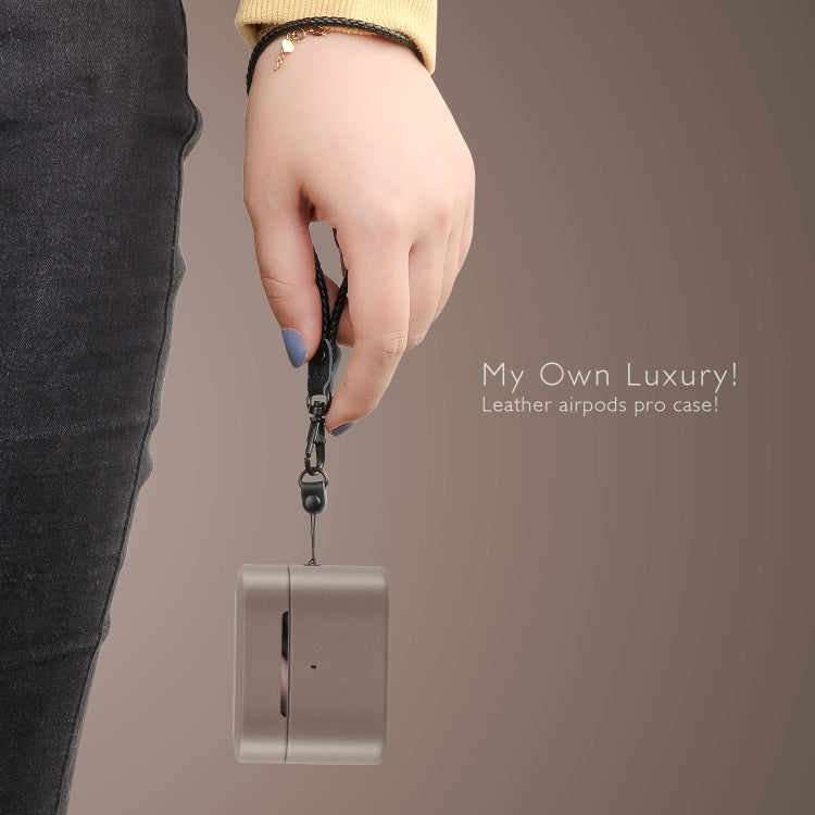 Wireless Earphone Protective Shell Leather Case Split Storage Box, For Airpods Pro