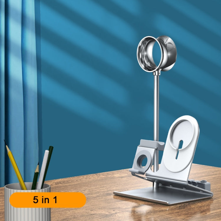 Oatsbasf 5 in 1 Multi-Function Earphone Storage Bracket Wireless Charging Base Bracket