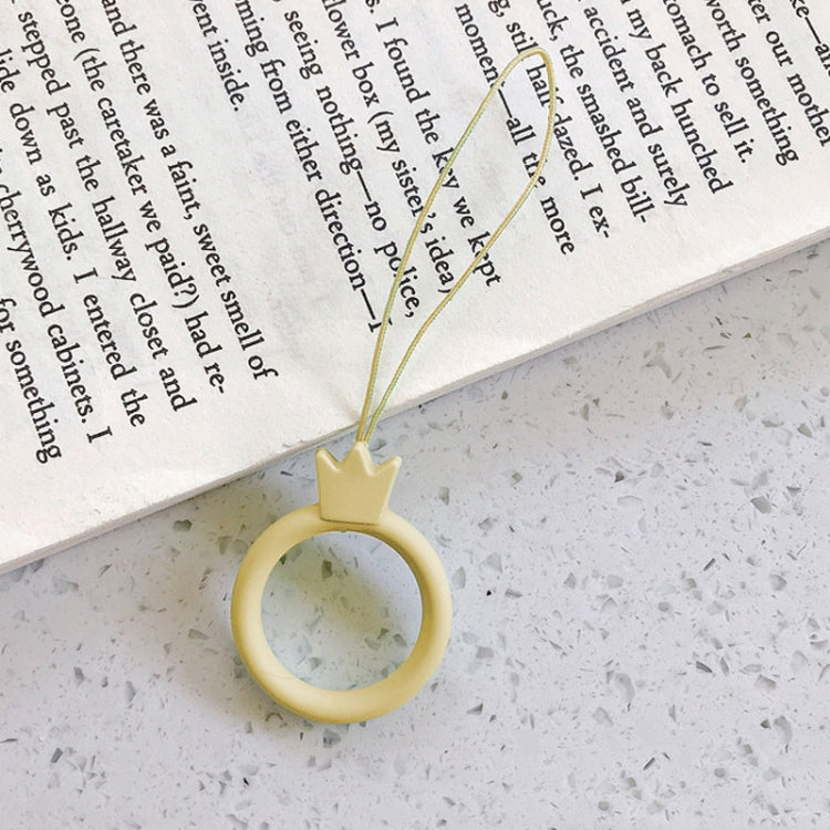 10pcs Crown Model Finger Ring Silicone Cell Phone Lanyard U Disk Rope