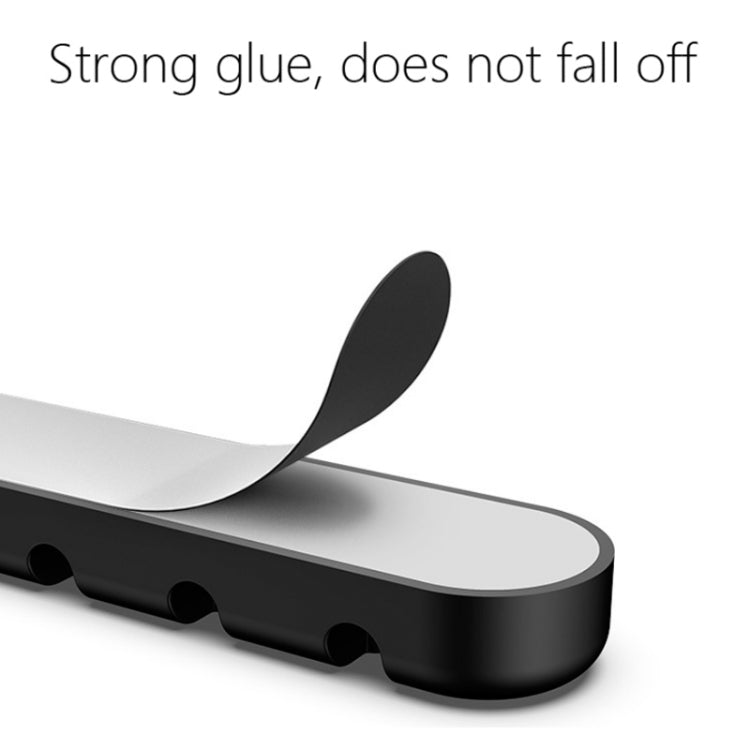 5 PCS 4 Holes Bear Silicone Desktop Data Cable Organizing And Fixing Device, 4 Holes