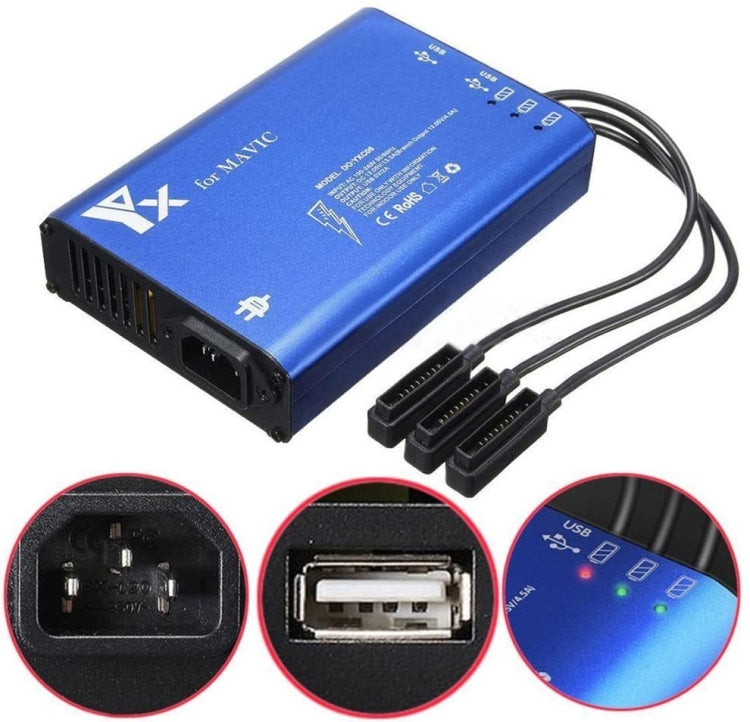 For DJI MAVIC Pro Aluminum Alloy 5 in 1 Hub Intelligent Battery Controller Charger, US Plug, EU Plug, UK Plug, AU Plug