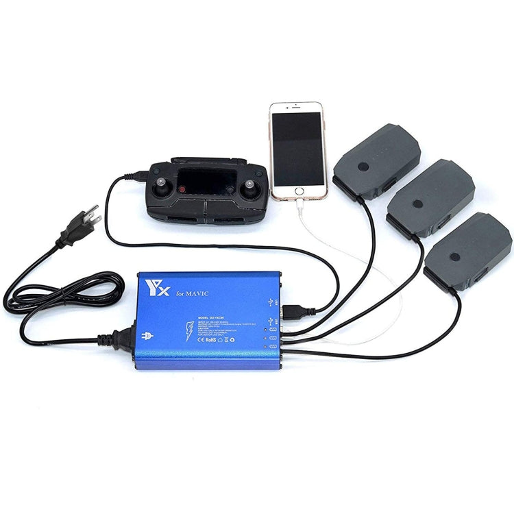 For DJI MAVIC Pro Aluminum Alloy 5 in 1 Hub Intelligent Battery Controller Charger, US Plug, EU Plug, UK Plug, AU Plug