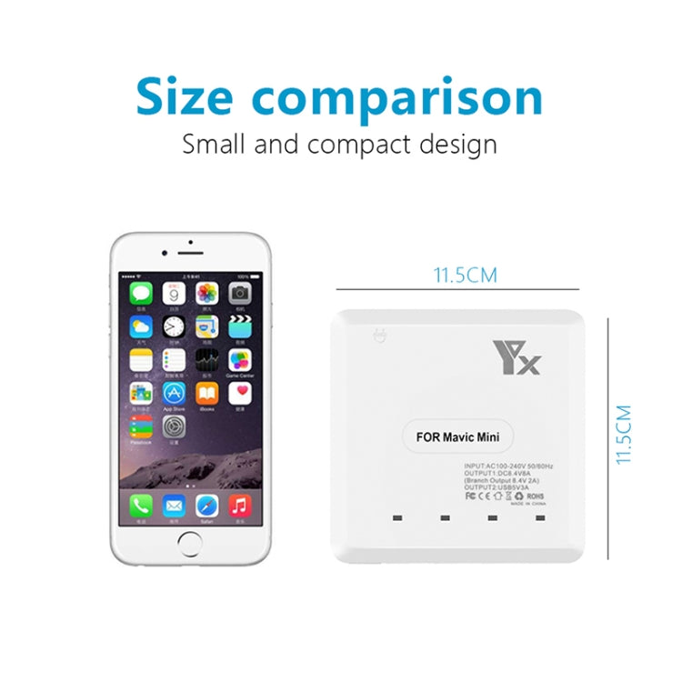 For DJI Mavic Mini Charger Battery USB 6 in 1 Hub Intelligent Battery Controller Charger, US Plug, EU Plug, AU Plug, UK Plug