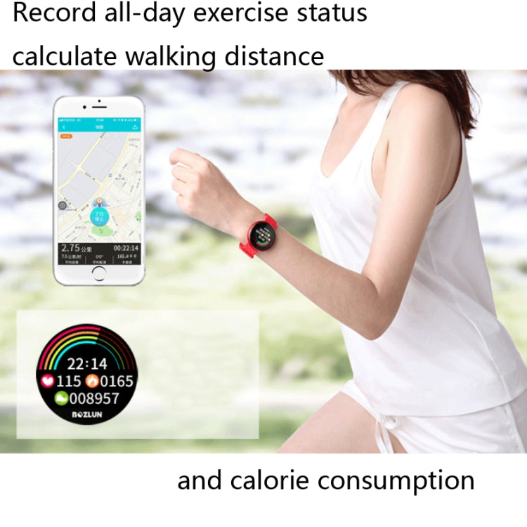 Bozlun B36 1.04 inch Color Screen Smart Bracelet, IP68 Waterproof,Support Heart Rate Monitoring/Menstrual Period Reminder/Call Reminder, Black, Pink, Red, Purple