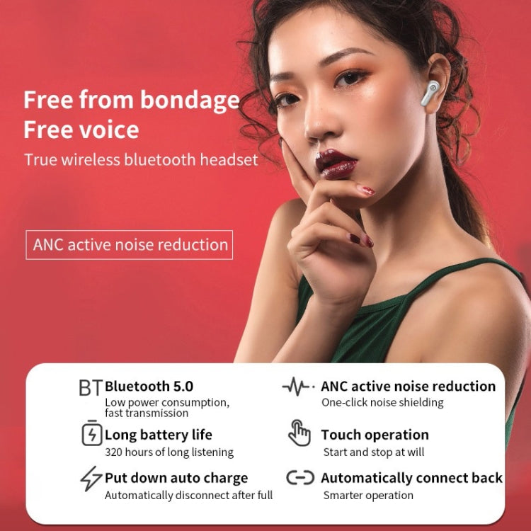 ANC Bluetooth Headset Binaural with Warehouse Business 5.1 Version Sports TWS Stereo Wireless